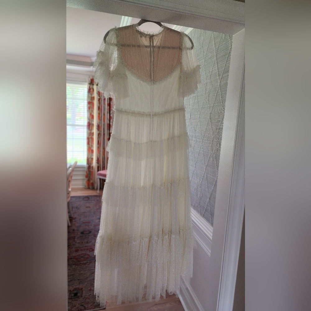 Elegant Cream Tiered Dress